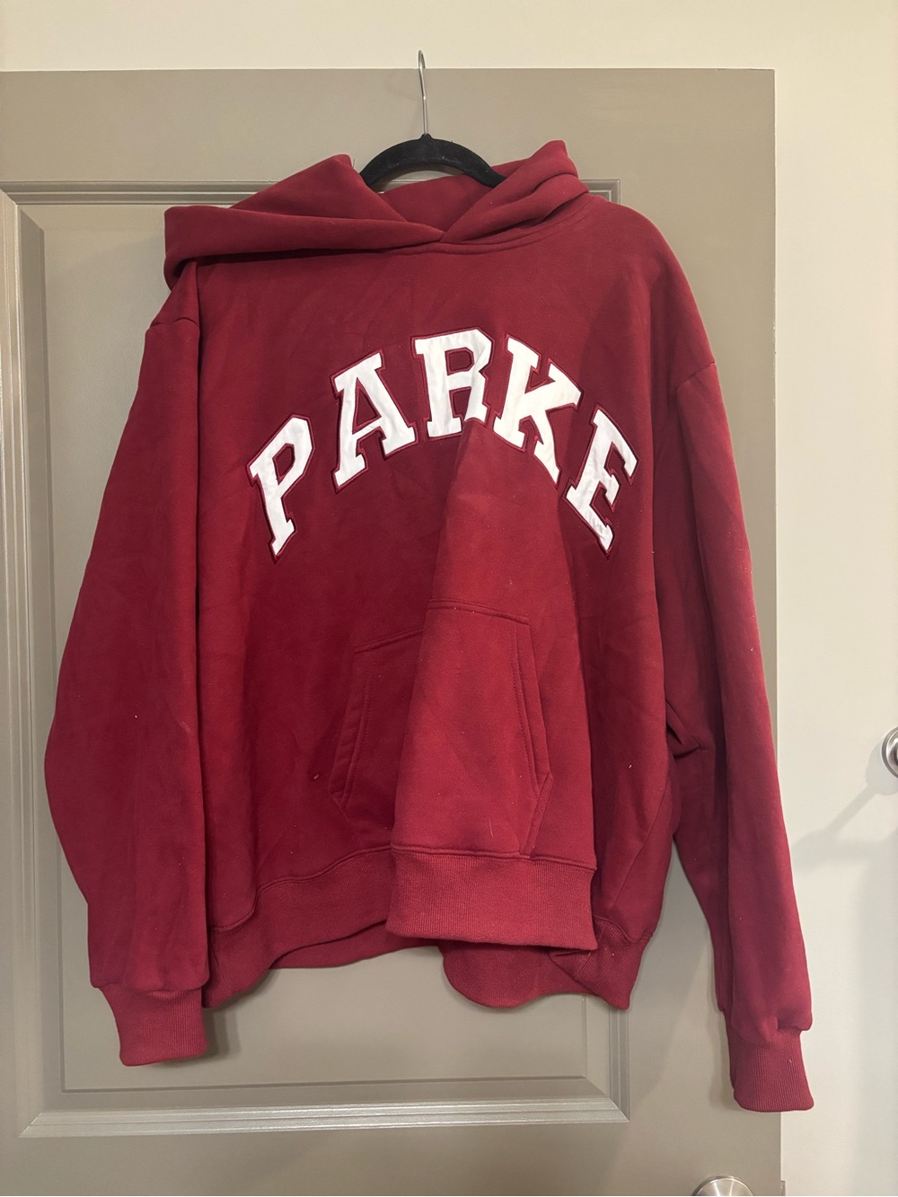 Parke Oversized Maroon Hoodie Sweatshirt